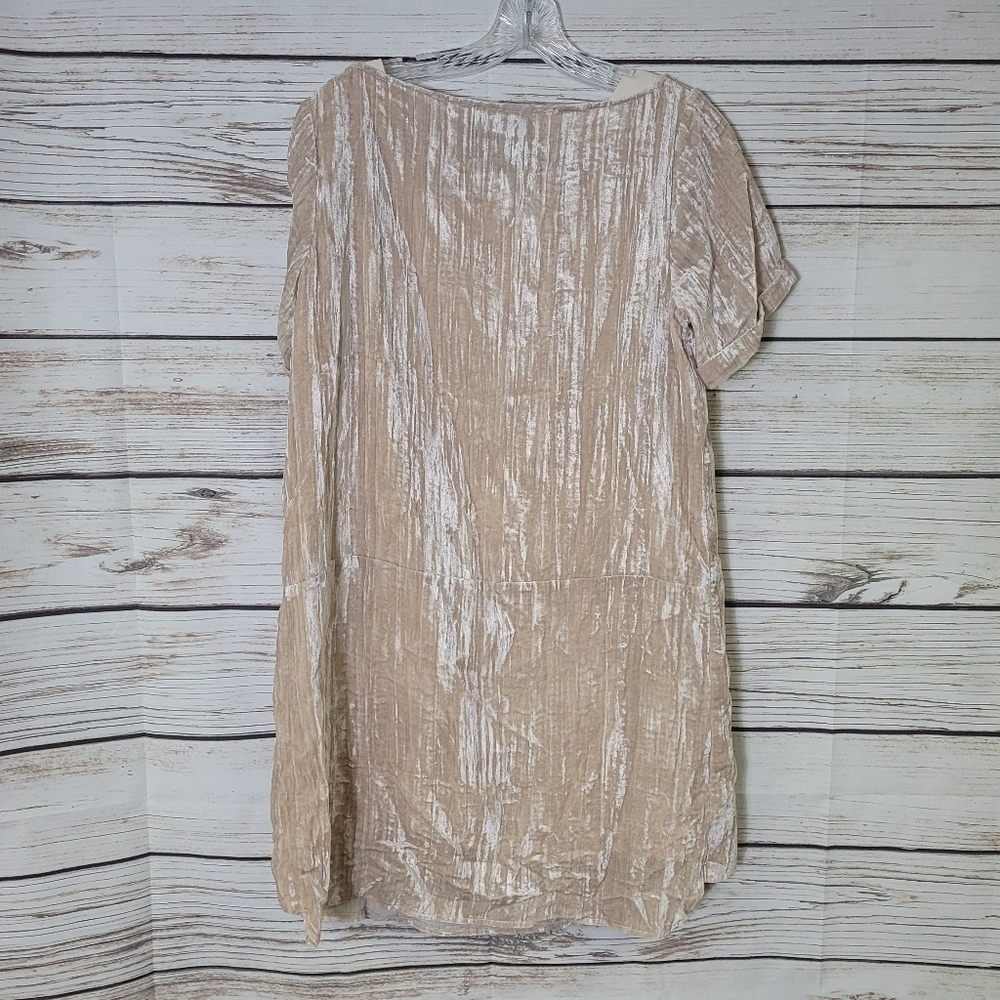 Anthropologie Floreat Crushed Velvet Crinkle Shift Dress Size Small - Picture 5 of 5